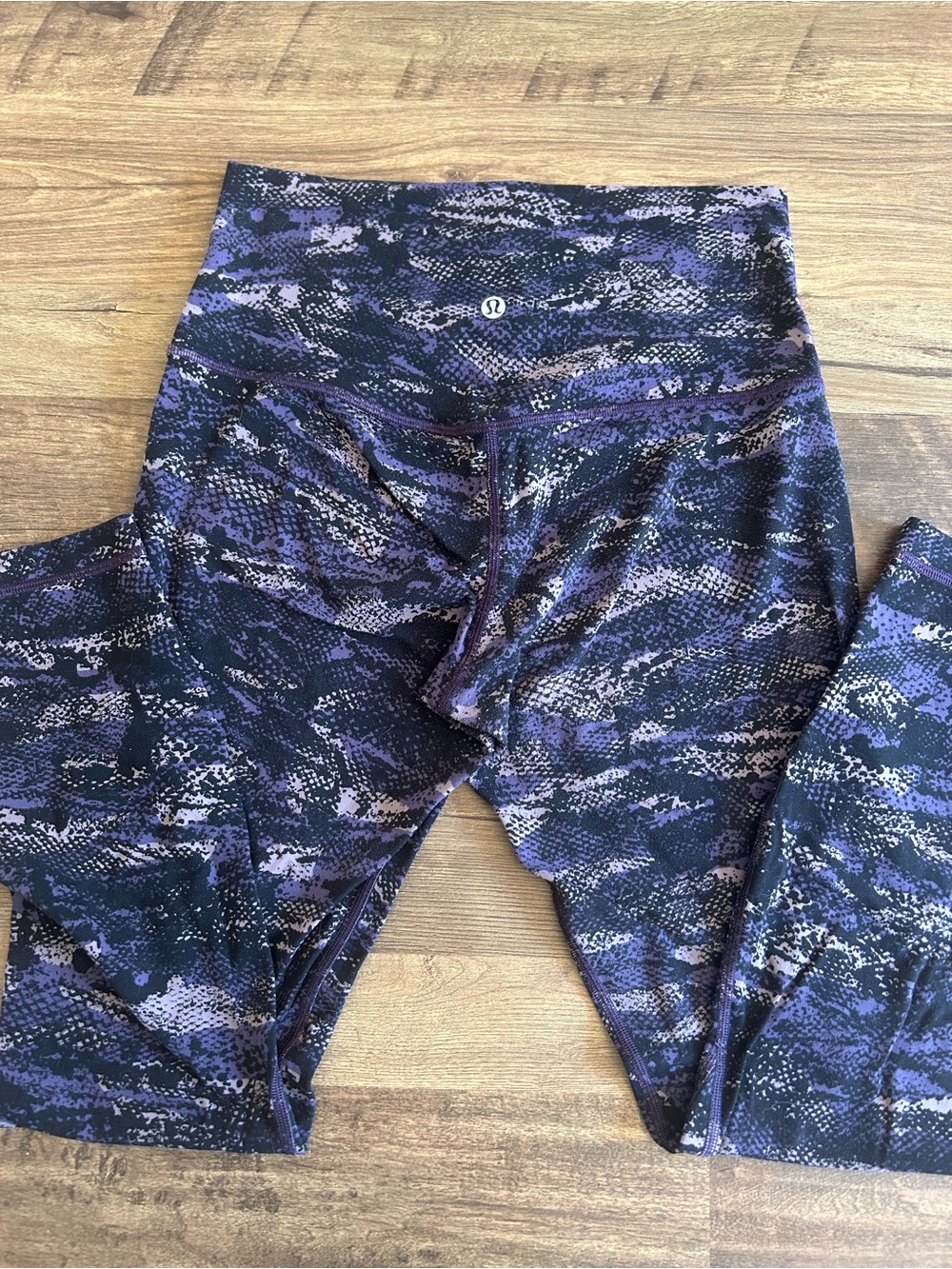 Lululemon Align Pant II 25” Rip Wave Purple Thunder Black Size 6